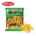 Vegetable chicken flavor healthy snacks with ring shape